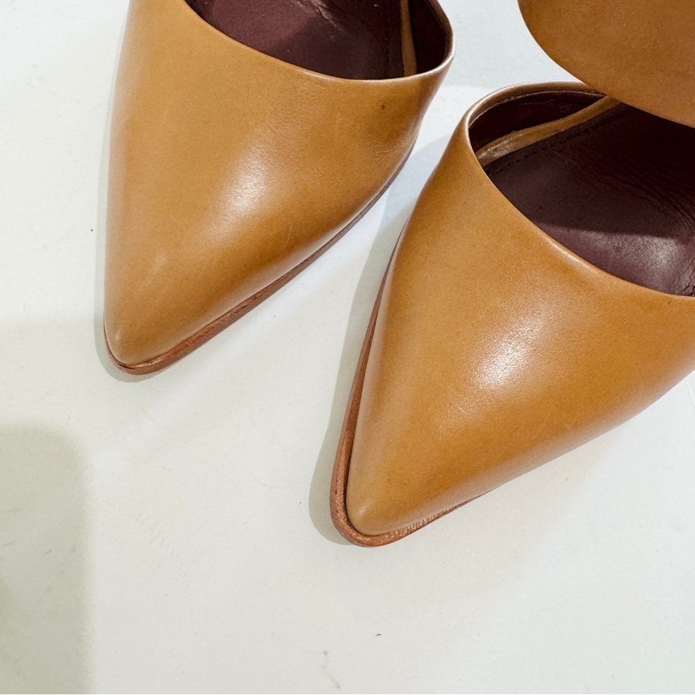Coach tan leather wooden heels EUC - Picture 4 of 15